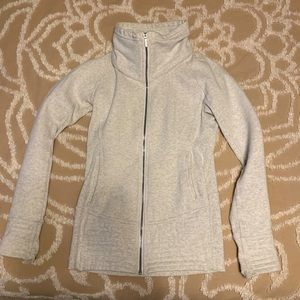 Lululemon Scuba zip up…cream heathered size 6